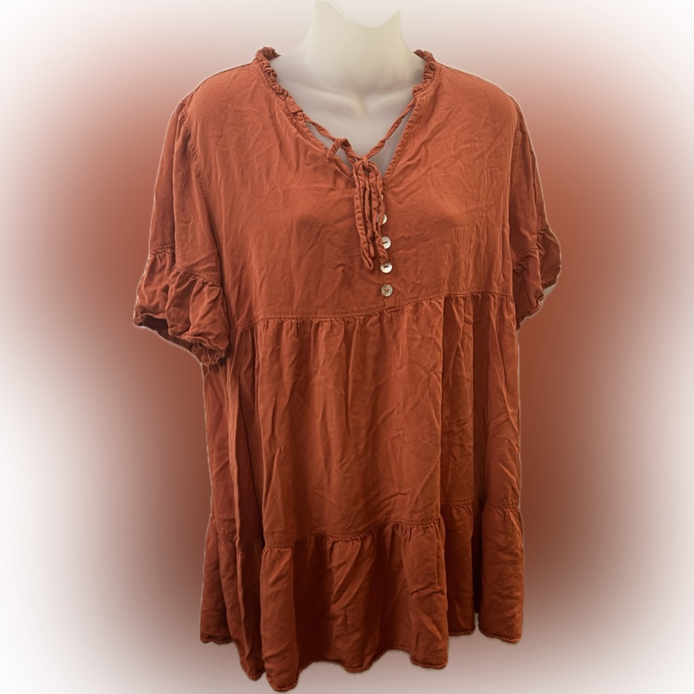Miss Sparkling Smocked Tiered Top | Sz XL